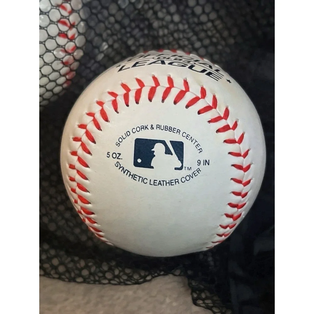 Rawlings Lot of 6 Official OLB3 League 5oz 9in Baseballs Synthetic Leather W/Bag